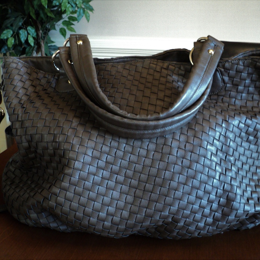 Deux Lux XL Woven Crossbody Bag